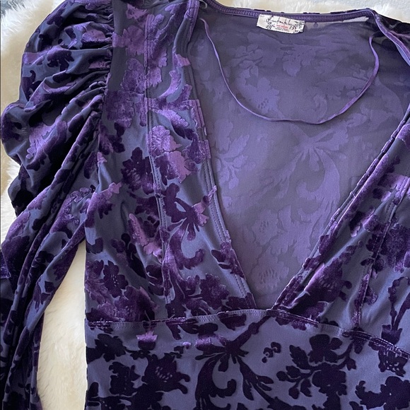 Free People Intimately Magic Hour Velvet Burnout Bodysuit - Picture 3 of 15